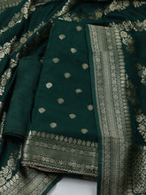 Woven Design Chanderi Unstitched Suit With Dupatta